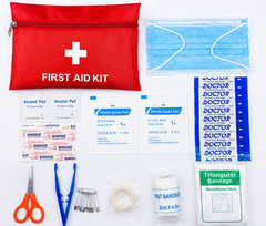 Compact Red Survival First Aid Kit (80g)