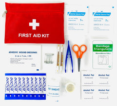 Compact Red Survival First Aid Kit (80g)